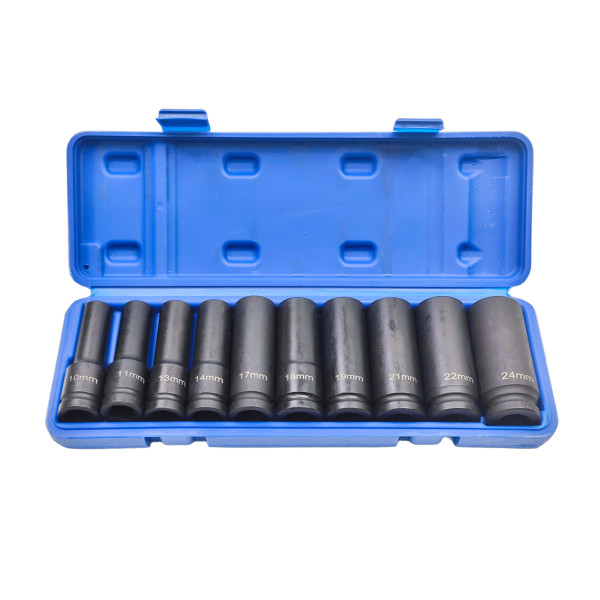 Набор ударных глубоких головок 10–24 мм, 1/2", 6-гранных, 10 шт. Profline 68060