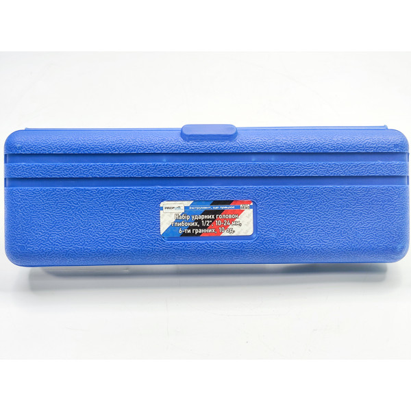 Набор ударных глубоких головок 10–24 мм, 1/2", 6-гранных, 10 шт. Profline 68060