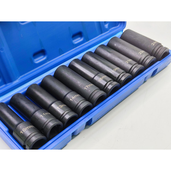 Набор ударных глубоких головок 10–24 мм, 1/2", 6-гранных, 10 шт. Profline 68060