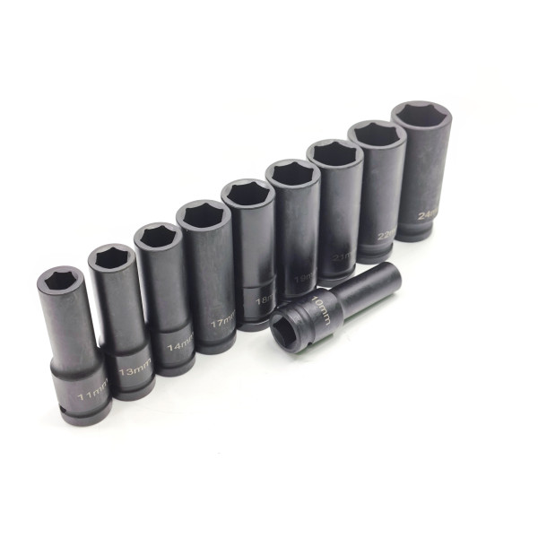 Набор ударных глубоких головок 10–24 мм, 1/2", 6-гранных, 10 шт. Profline 68060