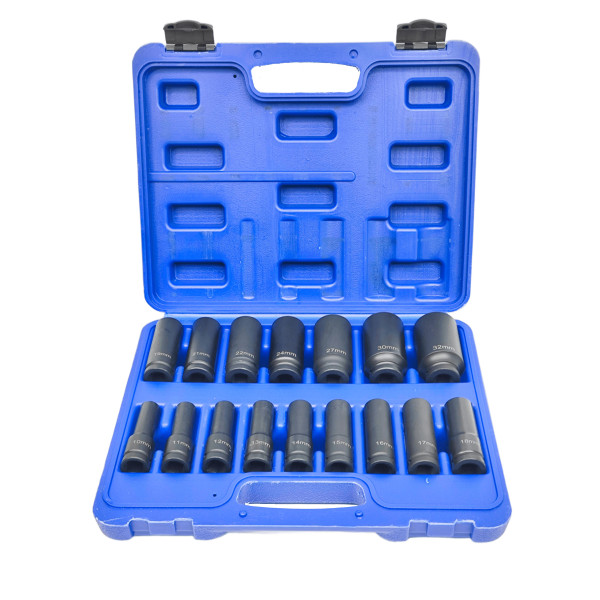 Набор ударных глубоких головок 1/2", 10–32 мм, 6-гранных, 16 шт. Profline 68066