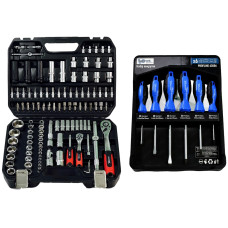 Набор профессионального инструмента 2в1 (Набор 111 ед. + Набор отверток 6 ед.) Profline 68111-100