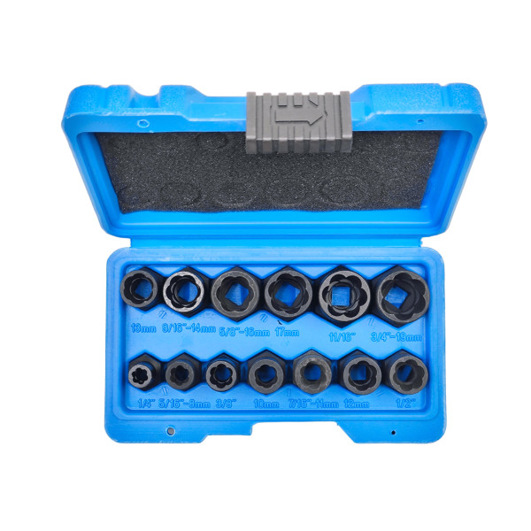 Набор головок для повреждённых болтов и гаек 3/8", 9–19 мм, 13 шт Profline 68938
