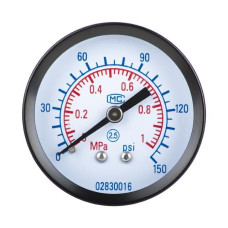 Манометр к компрессору металлический корпус (черный) Pofline 7013H