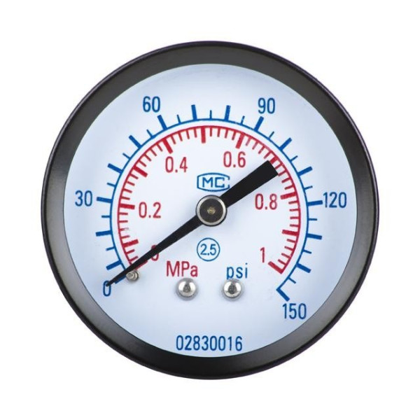 Манометр к компрессору металлический корпус (черный) Pofline 7013H