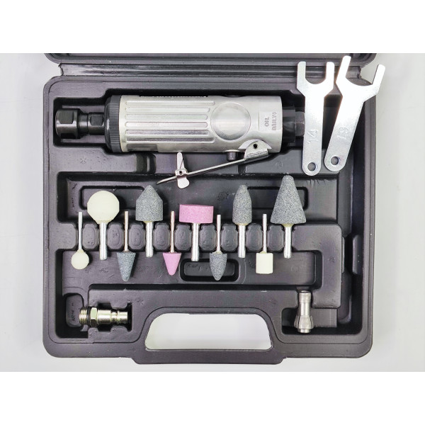 Шлифмашинка пневматическая 1/4" + набор камней Profline 71103