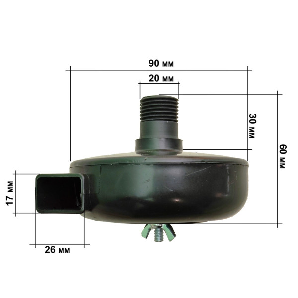 Воздушный фильтр к компрессору пластиковый корпус (фильтрующий элемент - поролон), резьба 20 мм Profline 7114H20