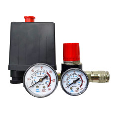 Прессостат к компрессору (2 манометра, редуктор 1 выход быстросъем ) Profline 7320A