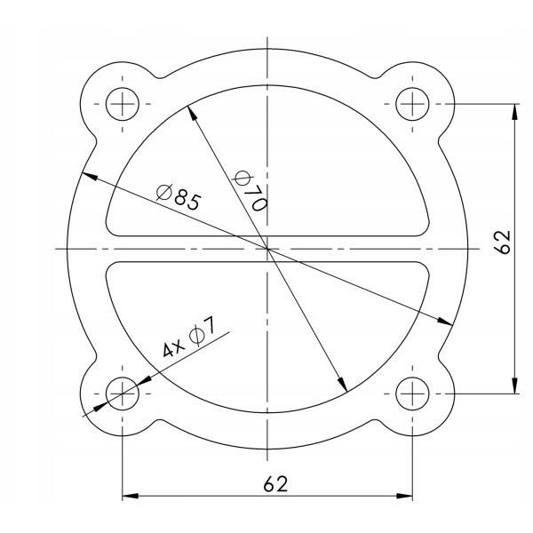 Прокладка металлическая к блоку цилиндров 2065/3065 DLZ Profline 7438A65DLZ(metal)