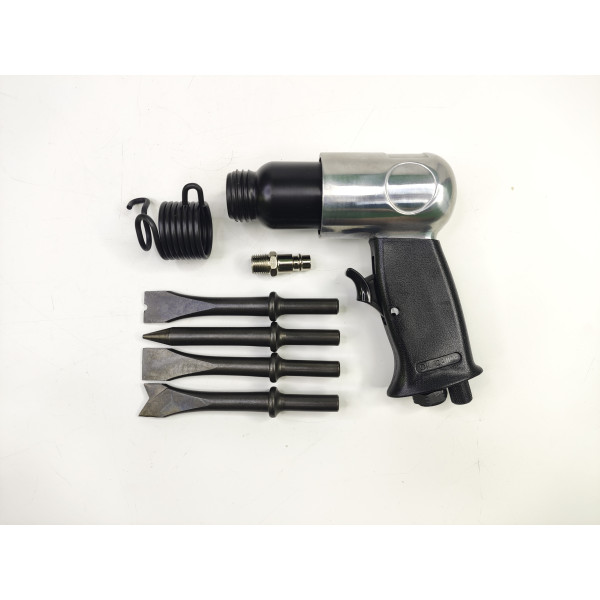 Зубило пневматическое с набором насадок 4 ед. (цилиндрический хвостовик) Profline 77013