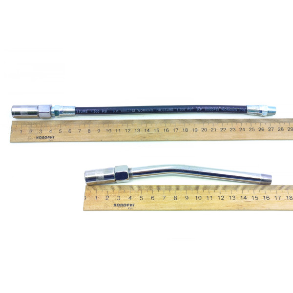 Пистолет для выдавливания смазки пневматический, две насадки Profline 77607