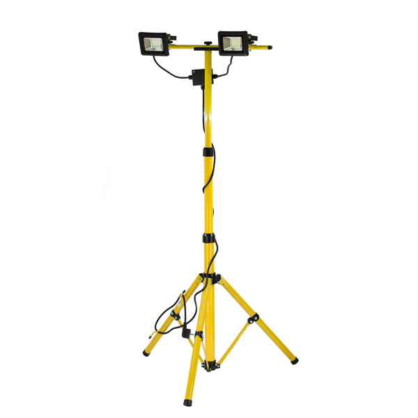 Прожектор LED 2x20 Вт, 6000K, на штативе, черный корпус Profline 81789