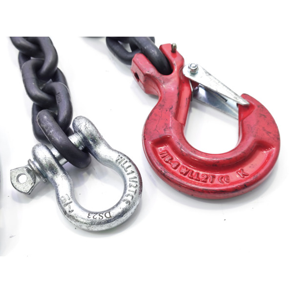 Цепь для рихтовки с крюком 3/8" G80 3м (крупное звено) Profline 97003