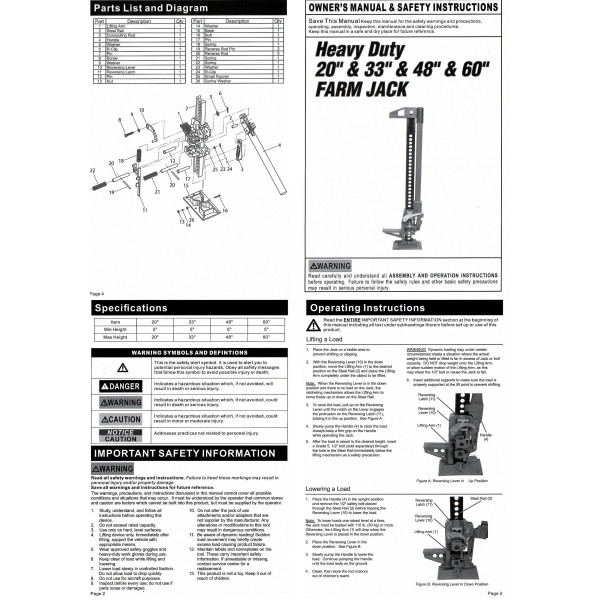 Домкрат реечный 120 см, 3 т  Profline 97021L