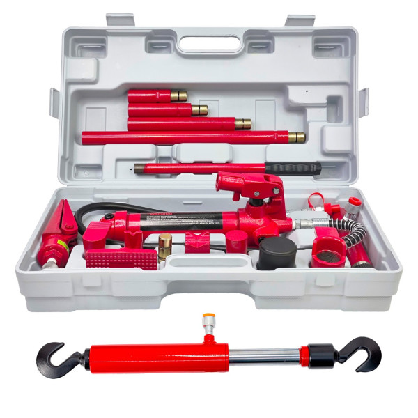 Комплект гидравлических распорок 4 тонны 97050 + Стяжка гидравлическая с неподвижными крюками 5 тонн 97101