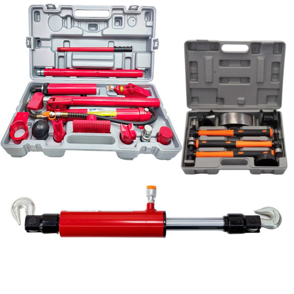 Набор инструмента 3в1 (растяжки гидравл.10т + стяжка гидравл. подвижный крюк 10т+молотки 7ед) Profline 97060-103