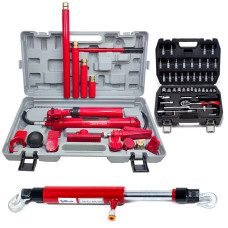Набор инструмента 3в1 (комплект растяжек гидравл. 10т + стяжка гидравл.5т + набор 46 ед) Profline 97060-112