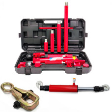 Комплект растяжек 10 тонн + Стяжка гидравлическая 10 тонн + Зажим рихтовочный 3 тонн 97060-208