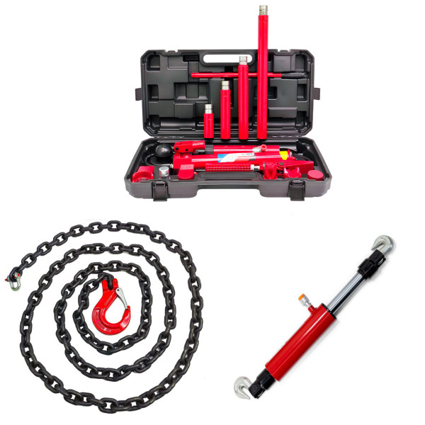 Набор инструмента 3в1 (комплект растяжек гидравл.10т + стяжка гидравл.10т + цепь с крюком) Profline 97060-214