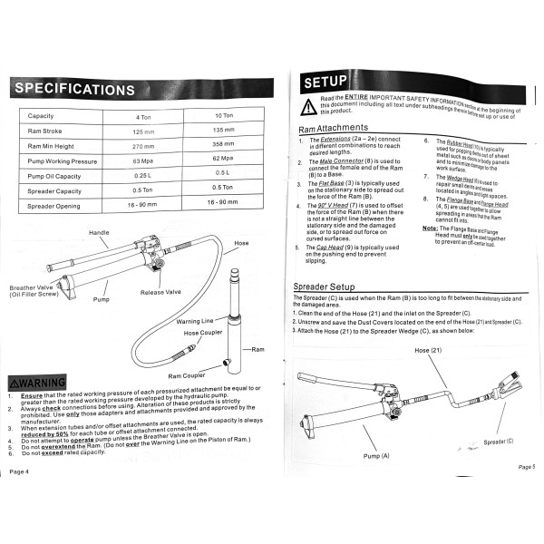 Растяжка гидравлическая 10 тонн Profline 97060