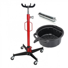 Стійка трансмісійна 0,5 тонни Profline + Корито для збору відпрацьованого масла 15 л. та шприц 500 мл Profline 97160-101