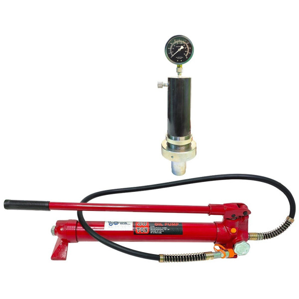 Цилиндр гидравлический для пресса с манометром 30 т + Насос гидравлический 30 тонн Profline 97325-102