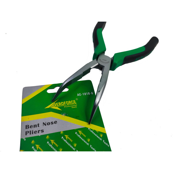Длинногубцы изогнутые 200 мм 8" Aeroforce AE-1818-8