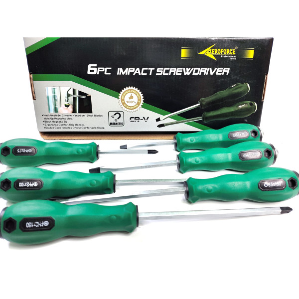 Набор ударных отверток 6 ед. Aeroforce AE-31116-2