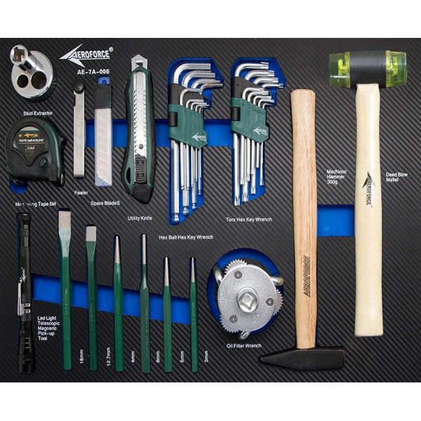 Тележка на колесах с инструментами 7 секций 260 ед. Aeroforce AE-7A