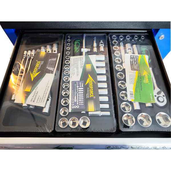 Тележка на колесах с инструментами 7 секций 272 ед. Aeroforce AE-7B