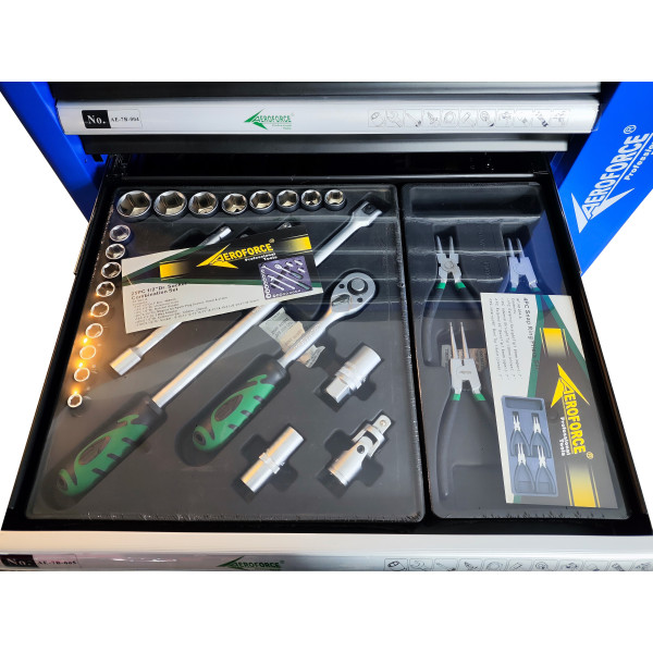 Тележка на колесах с инструментами 7 секций 272 ед. Aeroforce AE-7B