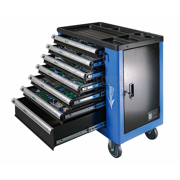 Тележка на колесах с инструментами 7 секций 272 ед. Aeroforce AE-7B
