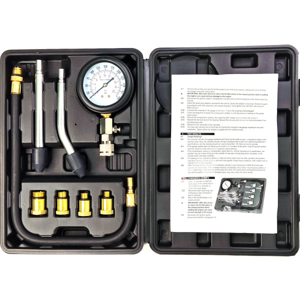 Компрессометр для бензиновых двигателей с удлинителем и переходниками Aeroforce AE-A0031