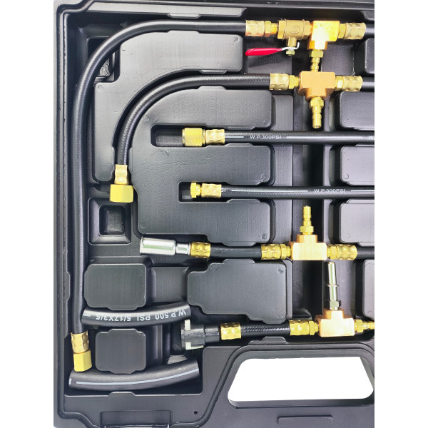 Набор для измерения давления топлива в инжекторных магистралях автомобиля Aeroforce AE-A1011