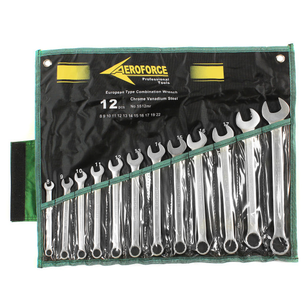 Набор комбинированных ключей 12 шт. на холсте (6-22 мм) Aeroforce AE-G5512