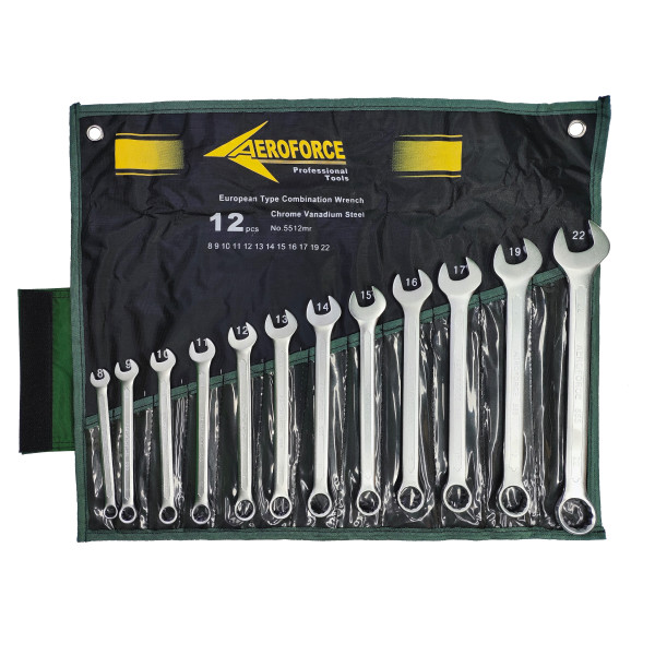Набор комбинированных ключей 12 шт. на холсте (6-22 мм) Aeroforce AE-G5512