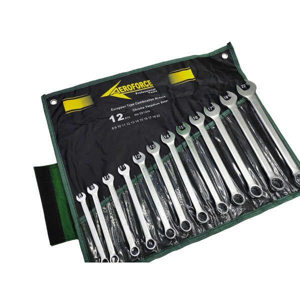 Набор комбинированных ключей 12 шт. на холсте (6-22 мм) Aeroforce AE-G5512