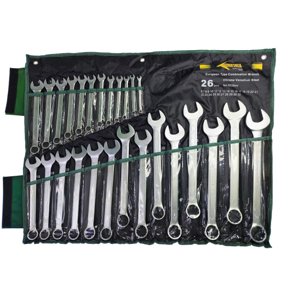 Набор комбинированных ключей 26 шт. на холсте (6-32 мм) Aeroforce AE-G5526