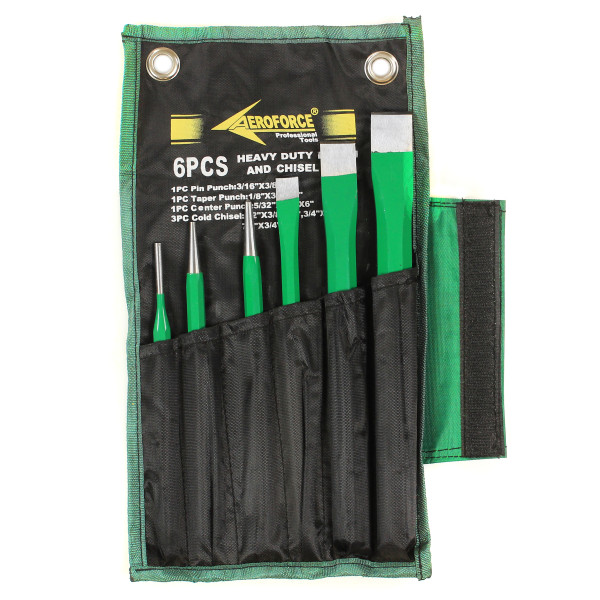 Набор выколоток, зубил и кернов 6 ед. Aeroforce AE-GF0306
