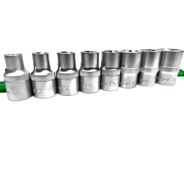 Набор головок 1/2" TORX E8-E24 на планке 8 ед. Aeroforce AE-M0108-2