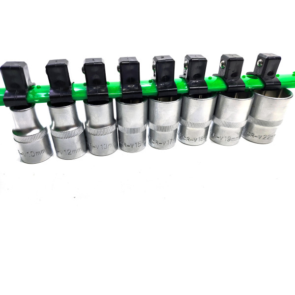 Набор головок 1/2' 8 ед. (10-22 мм) на планке Aeroforce AE-M0108