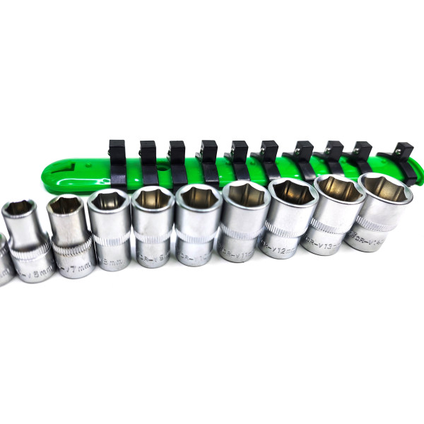 Набор головок 1/4' 10 ед. на планке Aeroforce AE-M0310-1