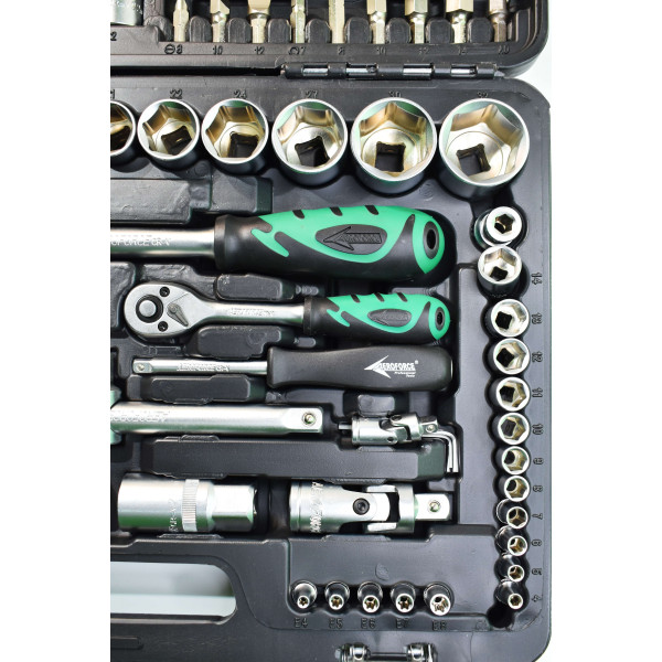 Набор профессиональных инструментов (1/2', 1/4') 110 ед. Aeroforce AE-S108+2