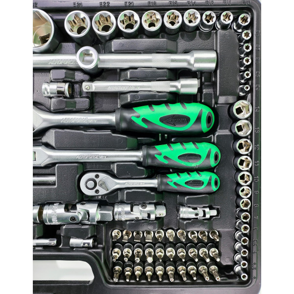 Набор профессиональных инструментов (1/2', 1/4', 3/8') 216 ед. Aeroforce AE-S216