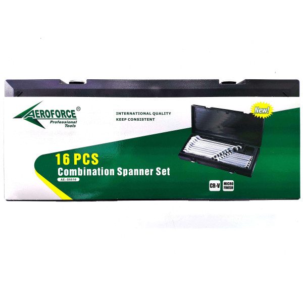 Набор комбинированных ключей 16 шт. (6-24 мм) в кейсе Aeroforce AE-S5516