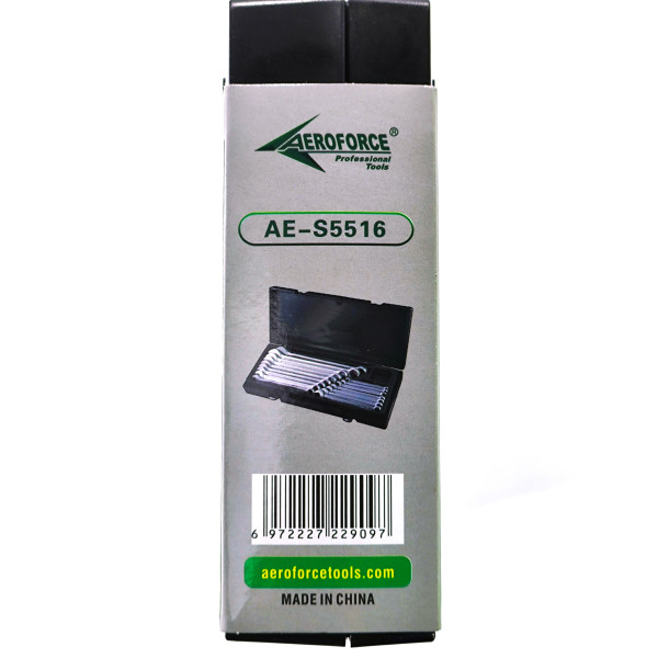Набор комбинированных ключей 16 шт. (6-24 мм) в кейсе Aeroforce AE-S5516