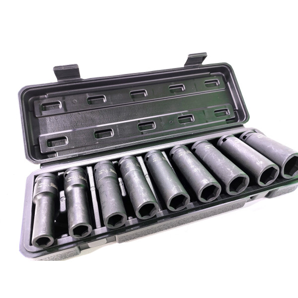 Набор ударных головок длинных 1/2' (10-22 мм) 9 ед. в кейсе Aeroforce AE-S6609