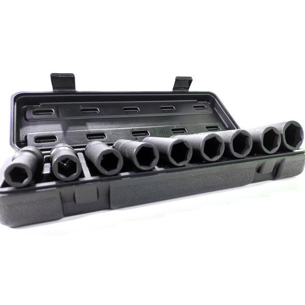 Набор ударных головок длинных 1/2' (10-22 мм) 9 ед. в кейсе Aeroforce AE-S6609