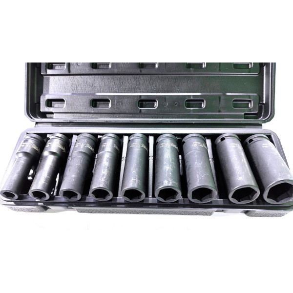 Набор ударных головок длинных 1/2' (10-22 мм) 9 ед. в кейсе Aeroforce AE-S6609