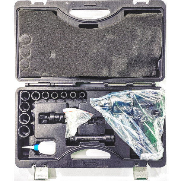 Гайковерт пневматический 1/2' с набором головок (813 Нм, 7000 об/мин, 125 мм, 3 кг) Aeroforce AE-SQ15